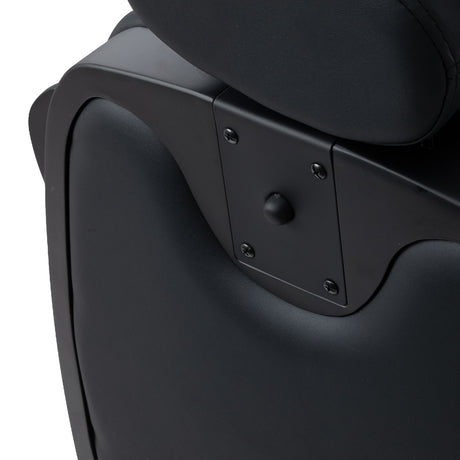 Gabbiano Francesco Fauteuil De Barbier Avec Massage – Noir, Base Noire · Détail du panneau arrière