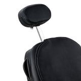 Gabbiano Francesco Fauteuil De Barbier Avec Massage – Noir, Base Noire · Appui-tête déployé