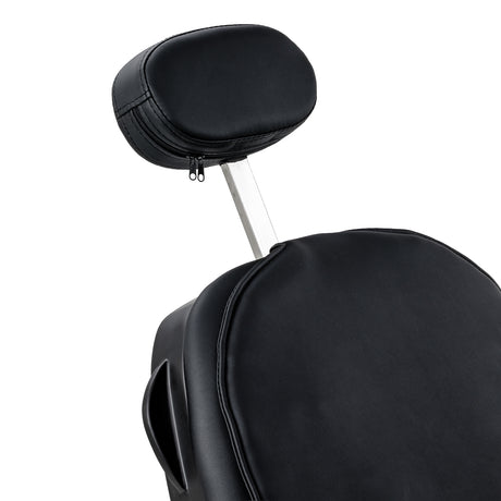 Gabbiano Francesco Fauteuil De Barbier Avec Massage – Noir, Base Noire · Appui-tête déployé