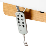 Sillon Siesta Table SPA Électrique – Blanche, Base Brun Clair · Télécommande