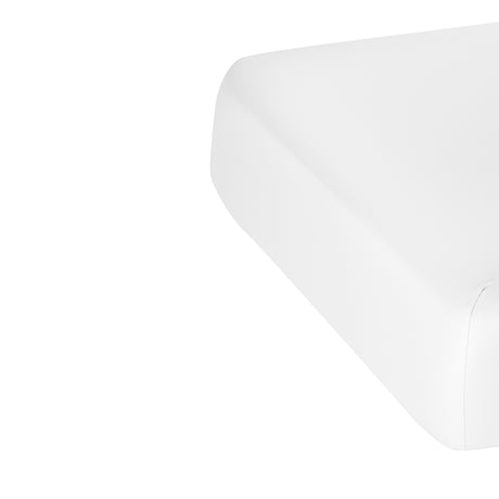 Sillon Siesta Table SPA Électrique – Blanche, Base Brun Clair · Housse amovible
