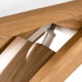 Sillon Siesta Table SPA Électrique – Blanche, Base Brun Clair · Mécanisme de réglage
