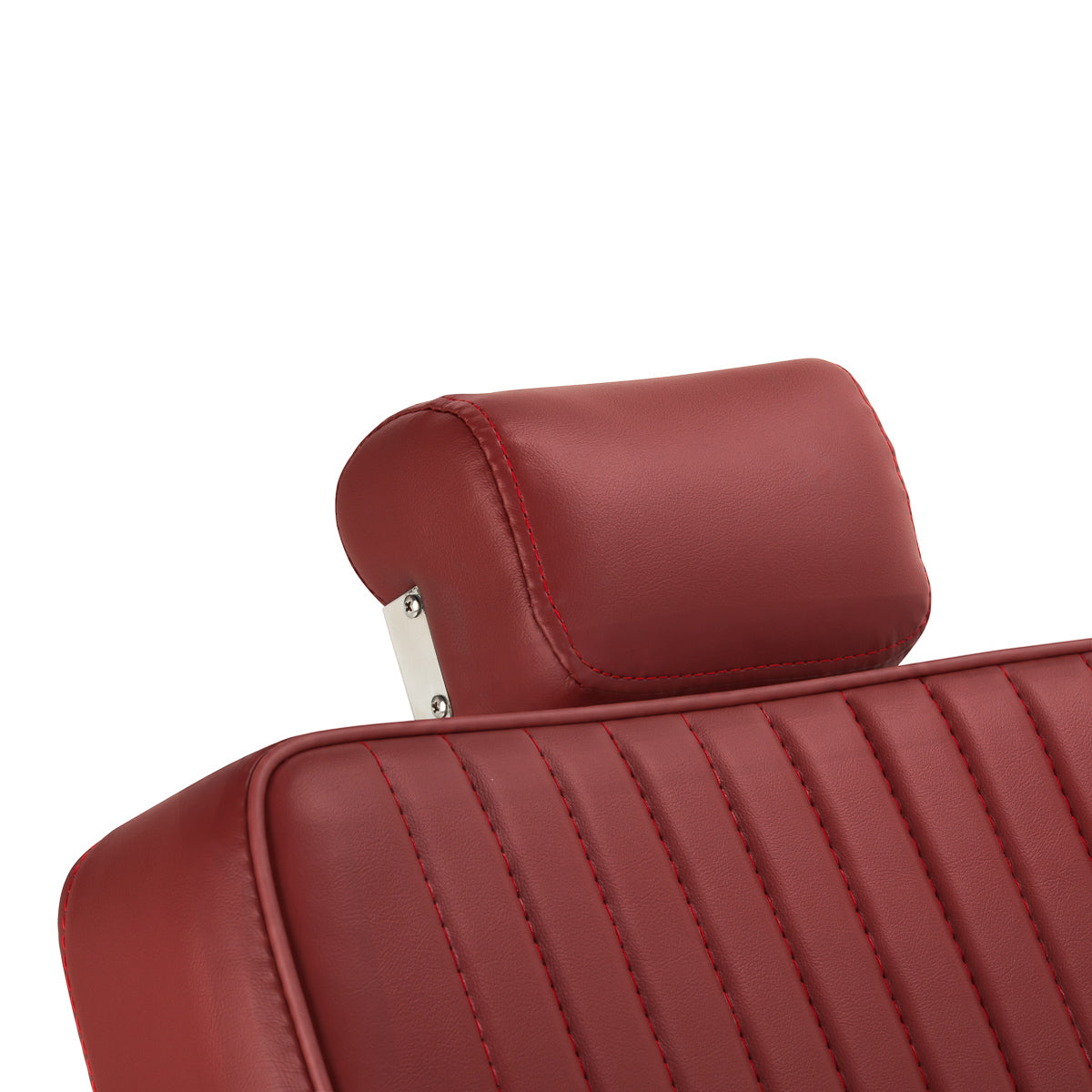 Gabbiano Visionerio+ fauteuil de barbier hydraulique – Rouge, cadre chromé; appui-tête abaissé