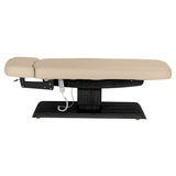 Table SPA Électrique Sillon Relax – Beige, Base Noir · Vue de côté