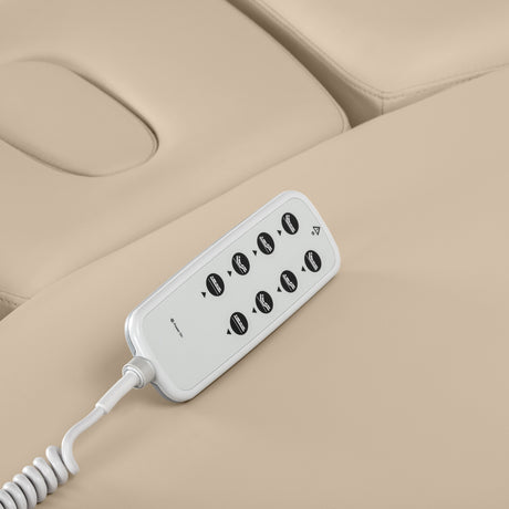 Table SPA Électrique Sillon Relax – Beige, Base Noir · Télécommande