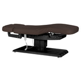 Table SPA Électrique Sillon Relax – Brun Foncé, Base Noir · Vue générale