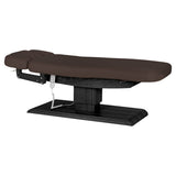 Table SPA Électrique Sillon Relax – Brun Foncé, Base Noir · Vue générale