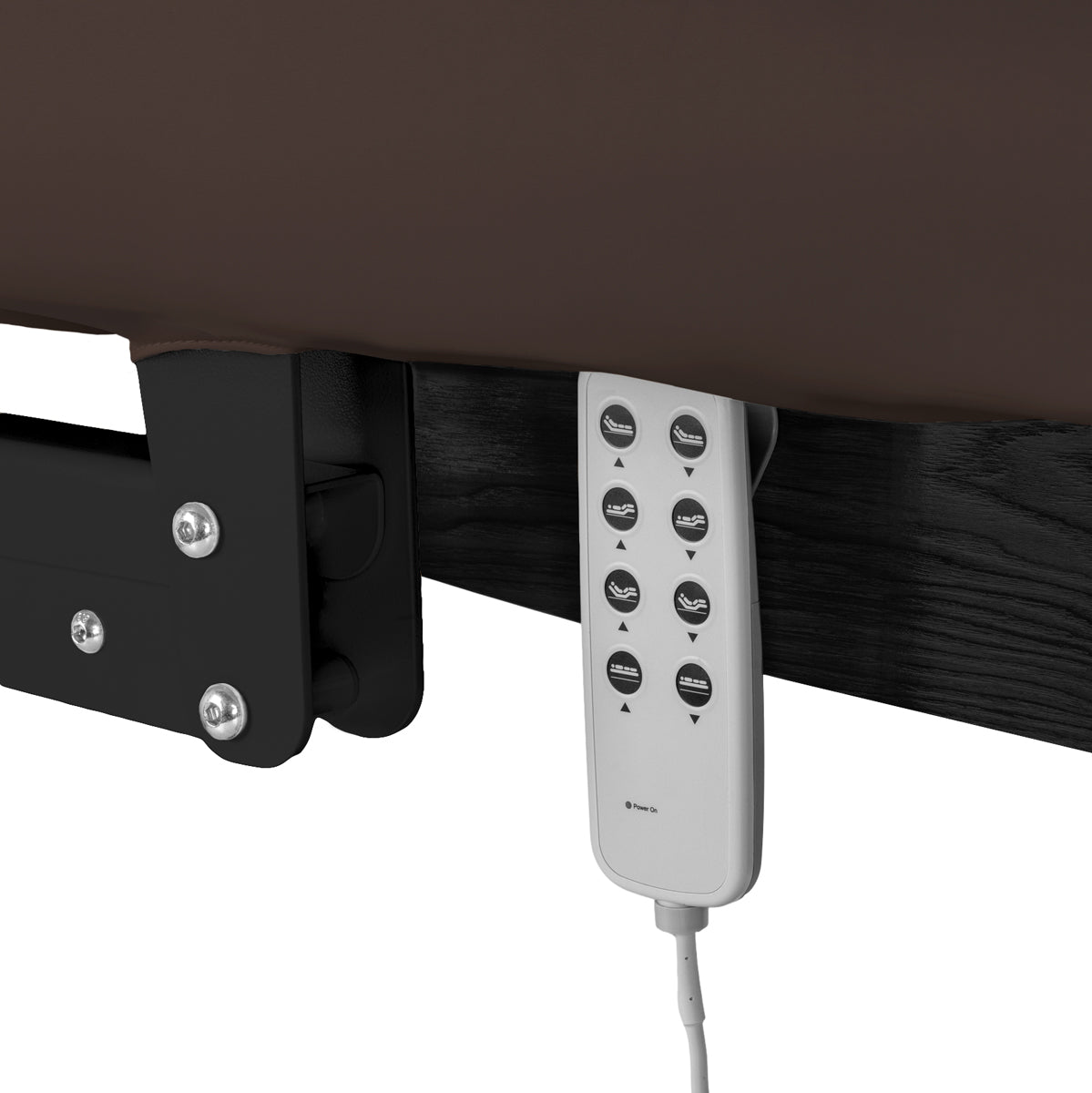 Table SPA Électrique Sillon Relax – Brun Foncé, Base Noir · Télécommande
