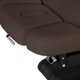 Table SPA Électrique Sillon Relax – Brun Foncé, Base Noir · Appui-tête