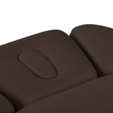 Table SPA Électrique Sillon Relax – Brun Foncé, Base Noir · Ouverture pour le visage