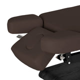 Table SPA Électrique Sillon Relax – Brun Foncé, Base Noir · Parties latérales de l’appui-tête