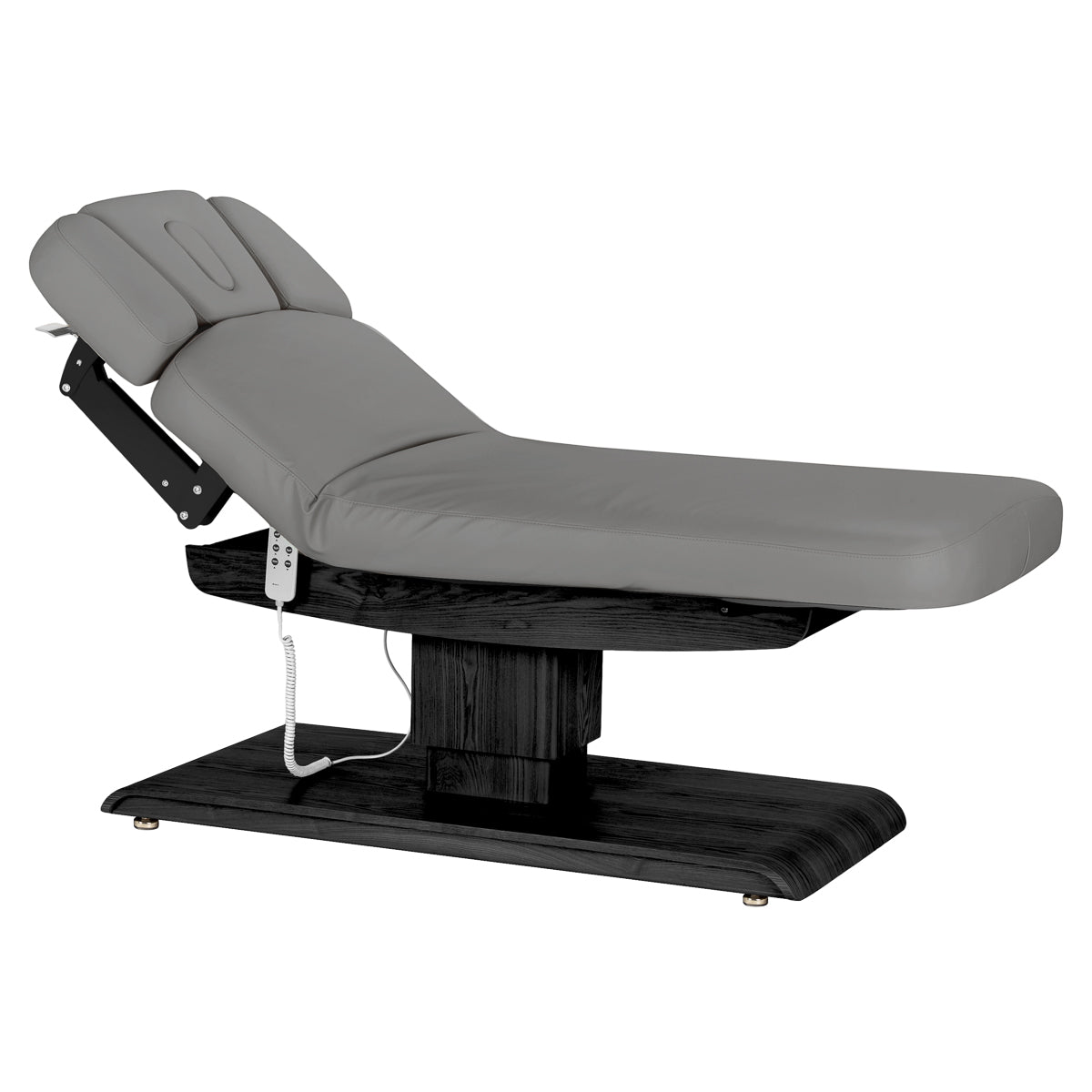 Table SPA Électrique Sillon Relax – Gris, Base Noir · Position inclinée