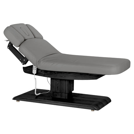 Table SPA Électrique Sillon Relax – Gris, Base Noir · Position inclinée