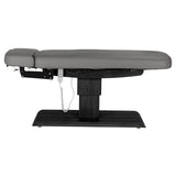 Table SPA Électrique Sillon Relax – Gris, Base Noir · Vue de côté