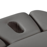 Table SPA Électrique Sillon Relax – Gris, Base Noir · Ouverture pour le visage
