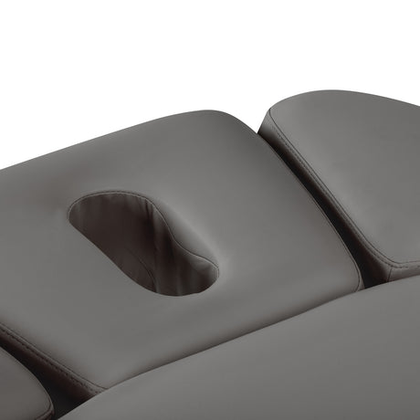 Table SPA Électrique Sillon Relax – Gris, Base Noir · Ouverture pour le visage