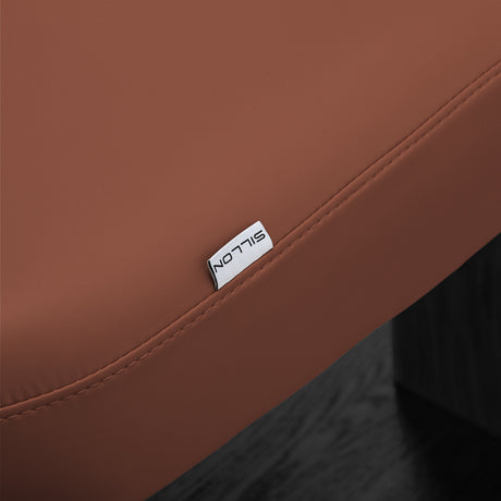 Sillon Relax · brun / noir · étiquette Sillon et couture