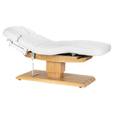 Sillon Relax · blanc / brun clair · position semi-allongée