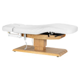 Sillon Relax · blanc / brun clair · position à plat