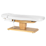 Sillon Relax · blanc / brun clair · position à plat