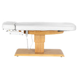 Sillon Relax · blanc / brun clair · vue latérale