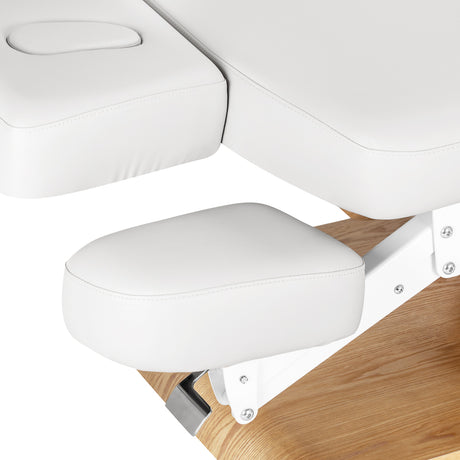 Sillon Relax · blanc / brun clair · support des bras et têtière