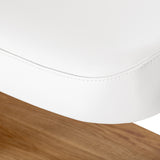 Sillon Relax · blanc / brun clair · couture du bord de housse
