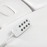 Sillon Relax · blanc / brun clair · télécommande