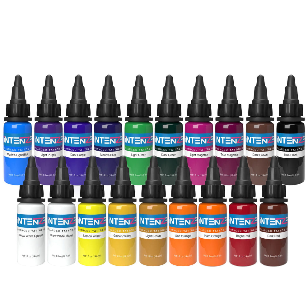 Ensemble complet de couleurs de base Intenze Ink 19x30ml