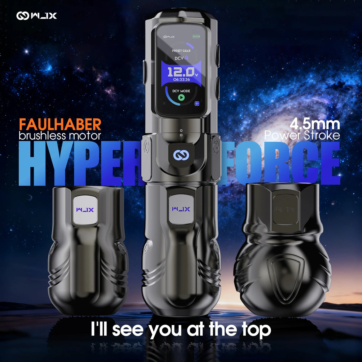 Mast WJX Hyper Force Wireless Tattoo Pen Machine with FAULHABER Brushless Motor - BVShop