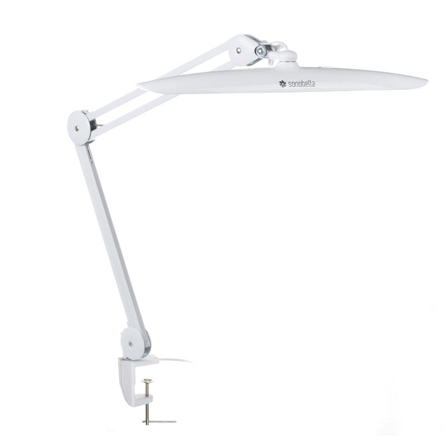 Sonobella BSL-01 LED Workshop Lamp by Beauty System with 24W light and adjustable clip for professional task lighting.