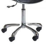 Taboret kosmetyczny z oparciem BD-9933 Czarny - BVShop