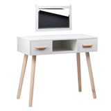 White ALVA Vanity with 2 drawers mirror + stool - BVShop