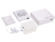 Mini Dust Suction Promed White by Beauty System, close-up of the compact white dust suction device on a clean surface.