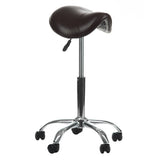 Beauty System Cosmetic Stool BD-9909 in brown, padded seat with adjustable height and sturdy base for salon or makeup use.
