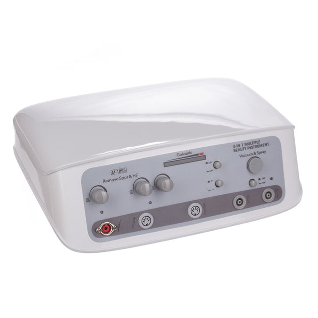 5-in-1 Cosmetic Device BR-1893 Gray (Galvanic, HF, Vacuum, Spray, Spot Removal) - BVShop