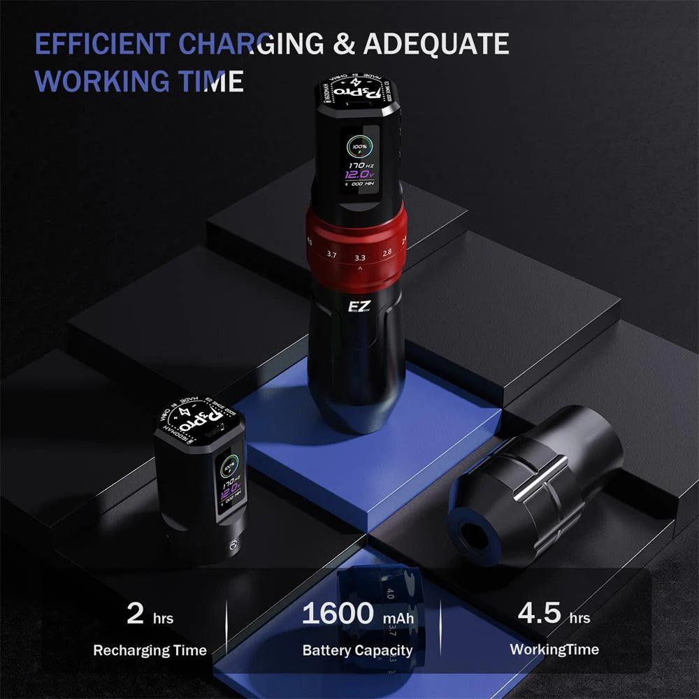 EZ Tattoo P3 Pro Bluetooth Machine Pen Gloss Black - BVShop