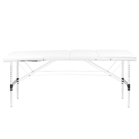 3-section aluminum comfort massage table, white - BVShop