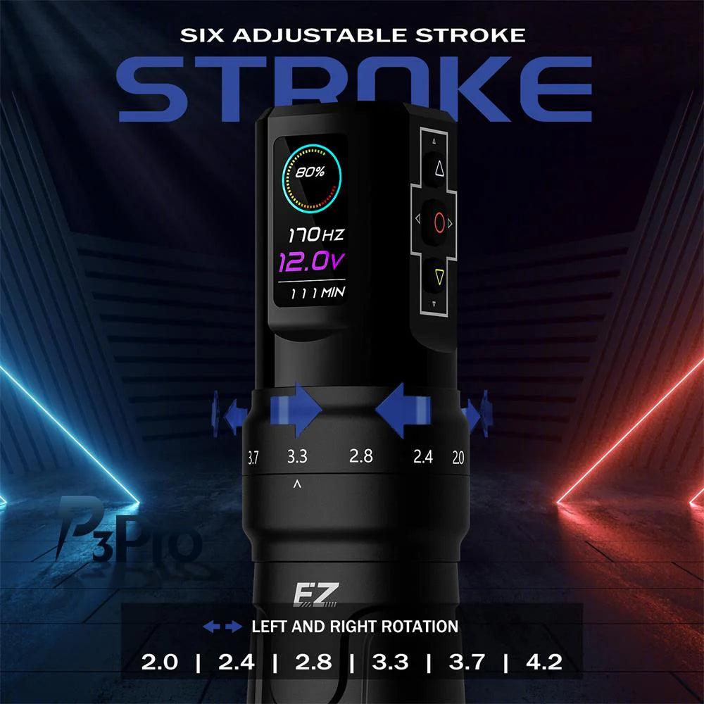EZ Tattoo P3 Pro Bluetooth Machine Pen Gloss Black - BVShop