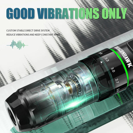 Mast Dragonhawk L3 Wireless Tattoo Machine 7 Stroke Lengths - BVShop