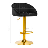 4Rico Bar Hocker QS-B16g velvet black - BVShop