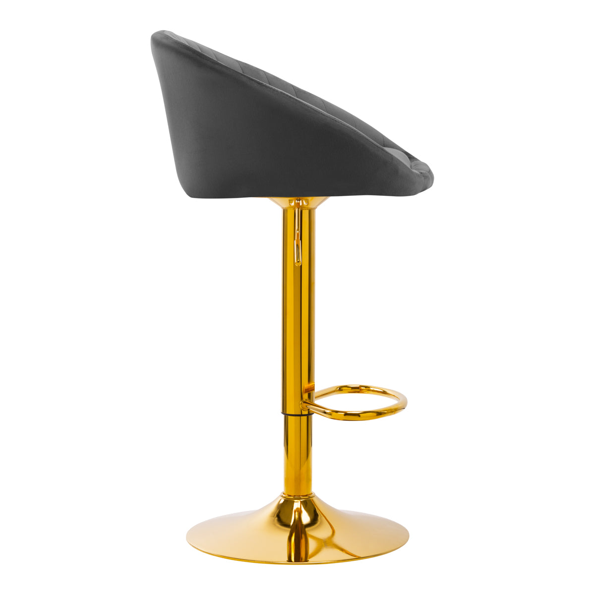 4Rico Bar Hocker QS-B16G velvet gray - BVShop