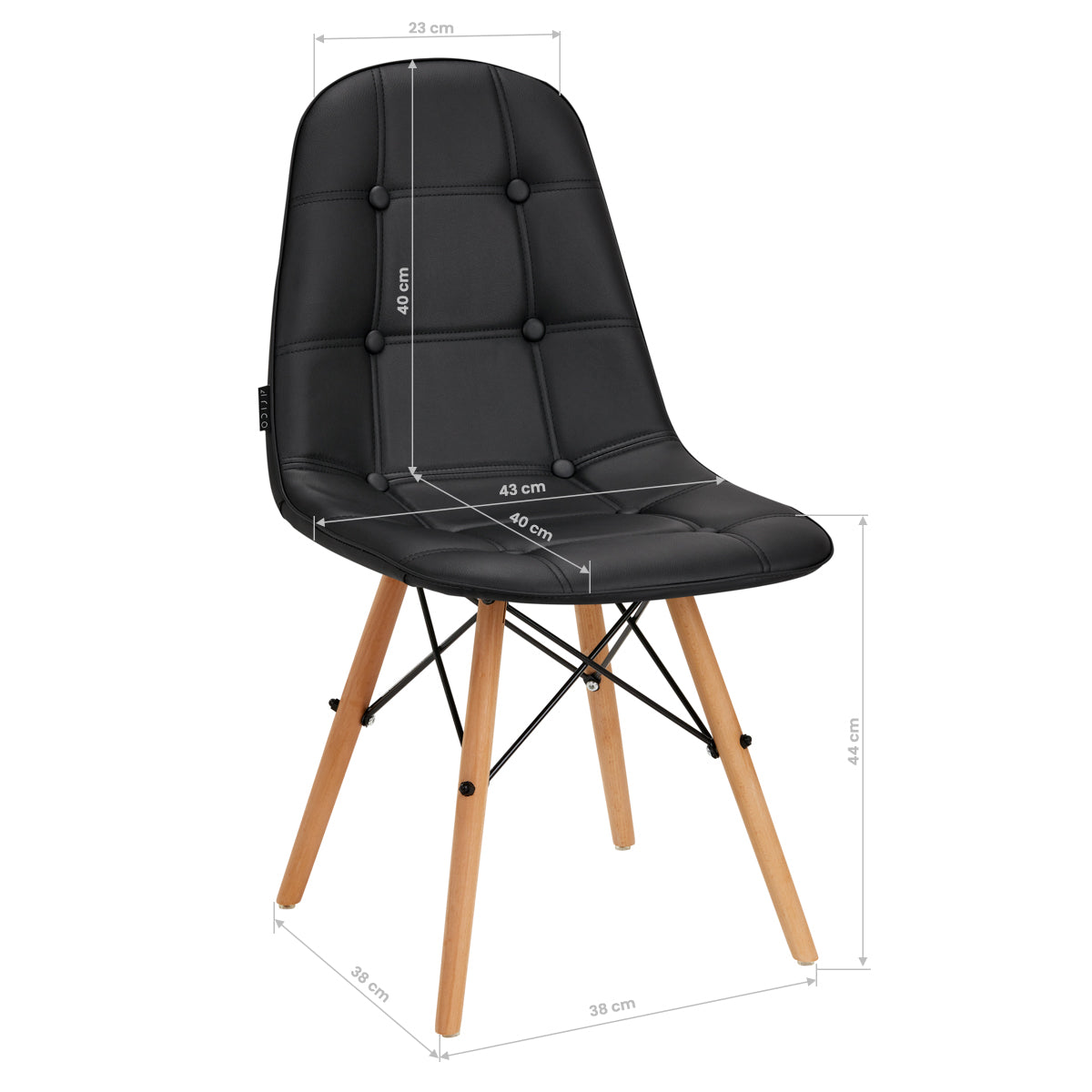 4Rico Cosmetic chair QS-185 black - BVShop