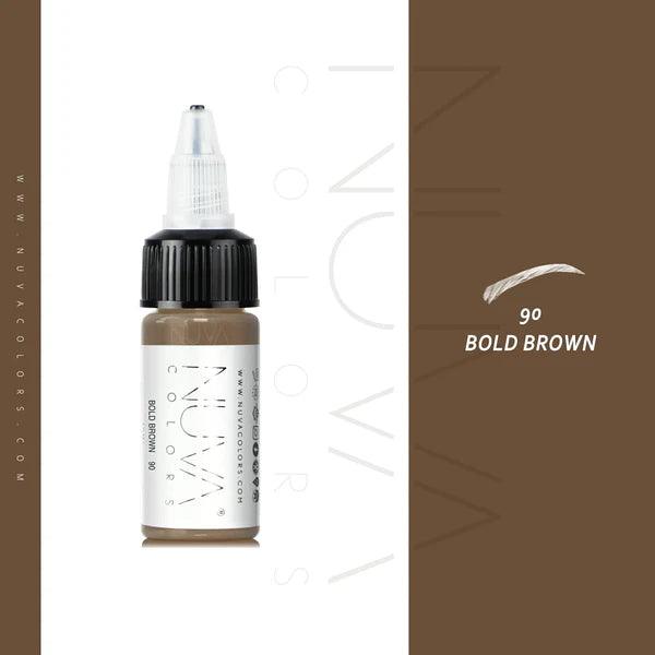 Nuva Colors Eyebrow Pigments 90 BOLD BROWN 15ml - BVShop