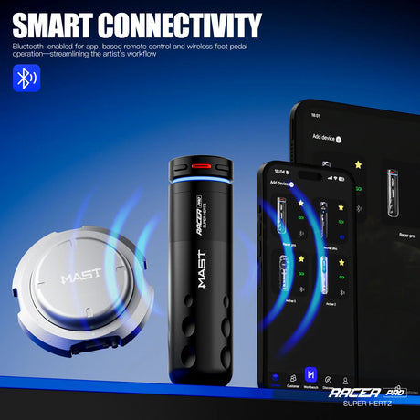 Mast Racer Pro Pink Wireless Tattoo Pen 4.2mm Stroke - BVShop