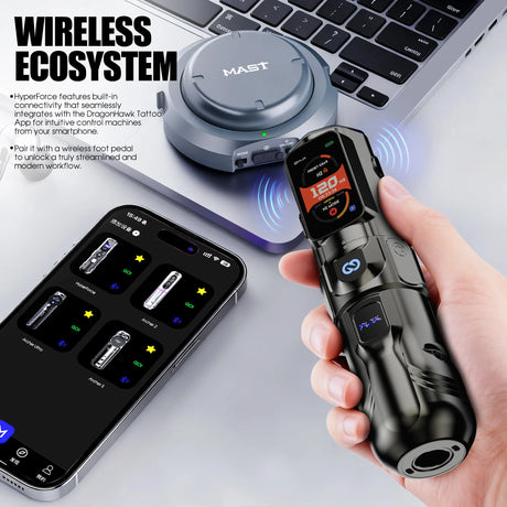 Mast WJX Hyper Force Wireless Tattoo Pen Machine with FAULHABER Brushless Motor - BVShop