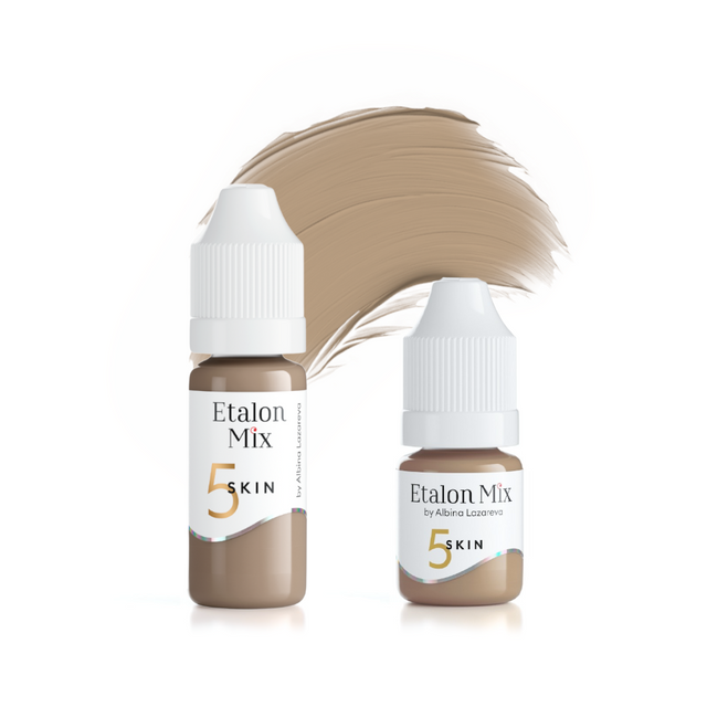 Etalon Mix camouflage skin makeup pigment in 5ml/10ml bottle, designed for skin tone matching and cosmetic camouflage applications.
