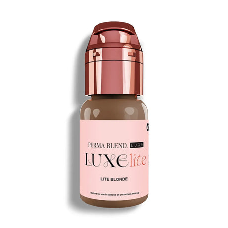 Perma Blend Luxe Lite Blonde PMU pigment 15ml bottle for soft natural brow work