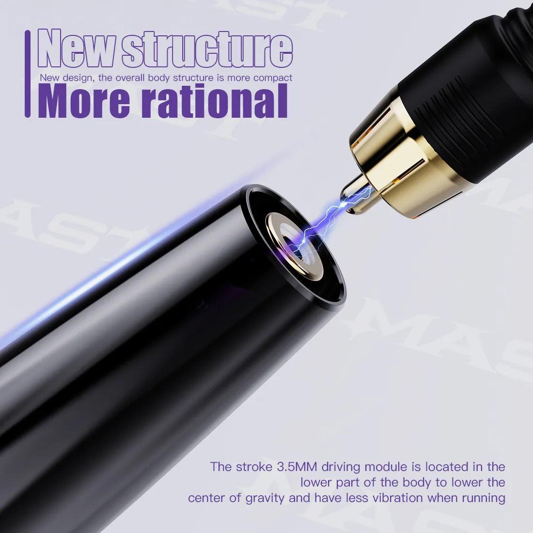 Mast P15 Tattoo And PMU Machine Pen Black/Red - BVShop