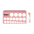Saferly silicone areola mapping ruler showing detailed measurements for breast reconstruction and cosmetic procedures